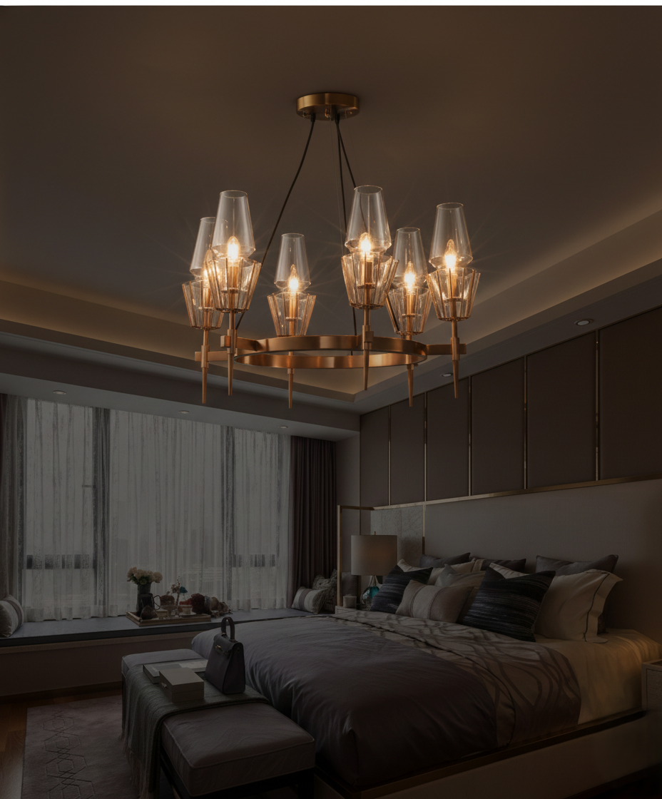 Radiant Glass Round Chandelier