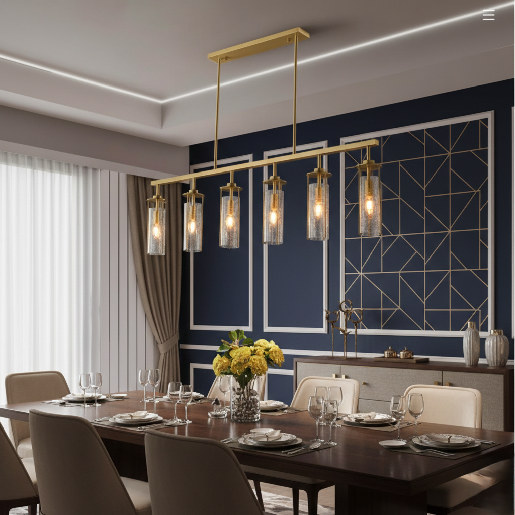 Glass Reflection Dining Chandelier