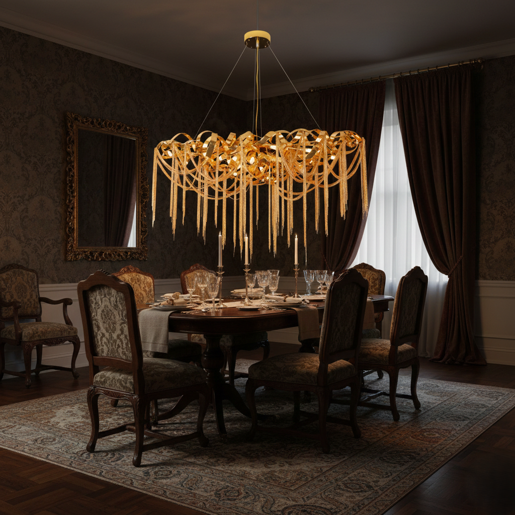 Golden Aura DiningChandelier