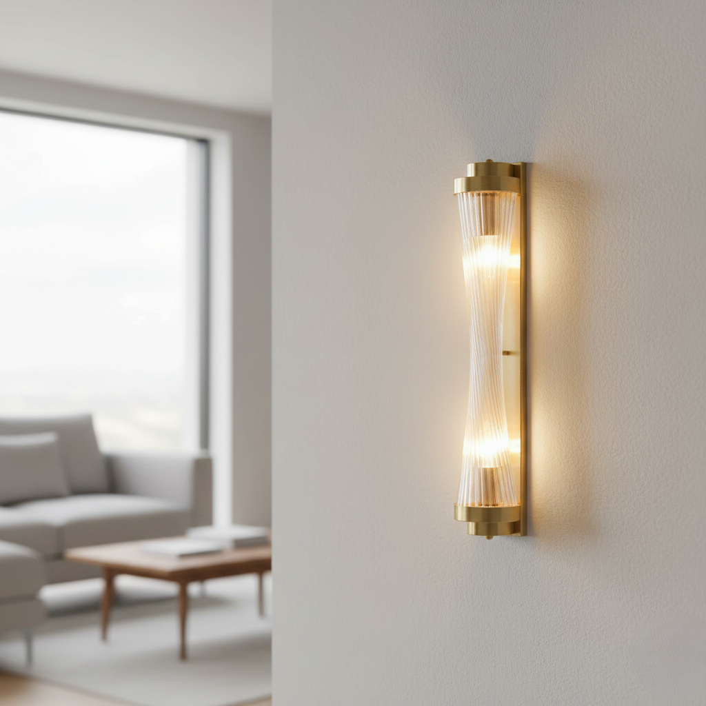 Twisted glass Wall Light