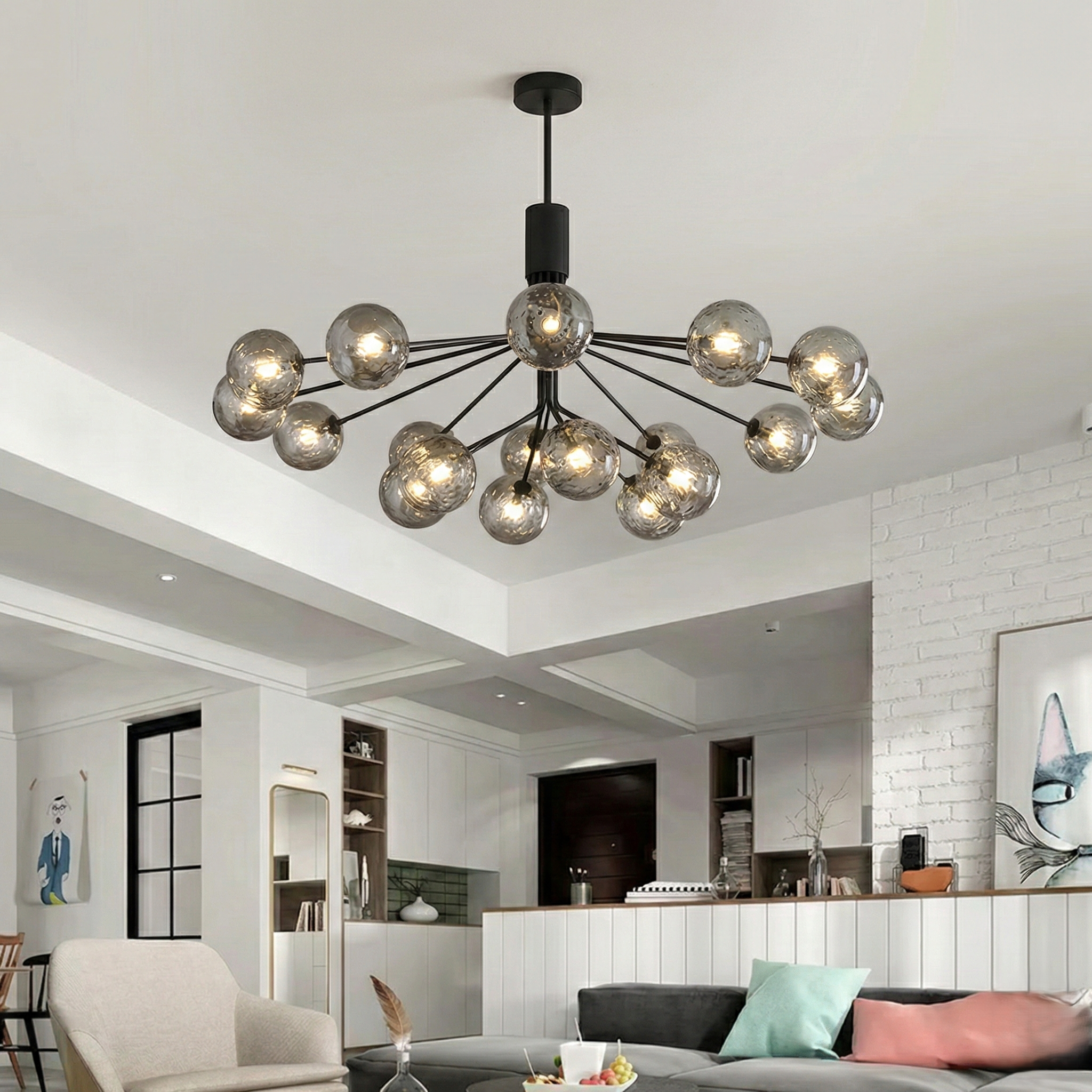 Orbis Glass Chandelier